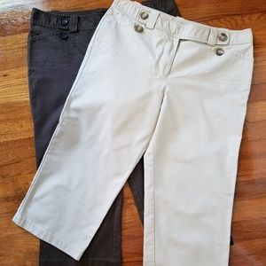 Ann Taylor Lindsay Capris 2 Pair